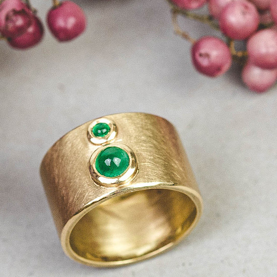 Ring Doppelsmaragd 